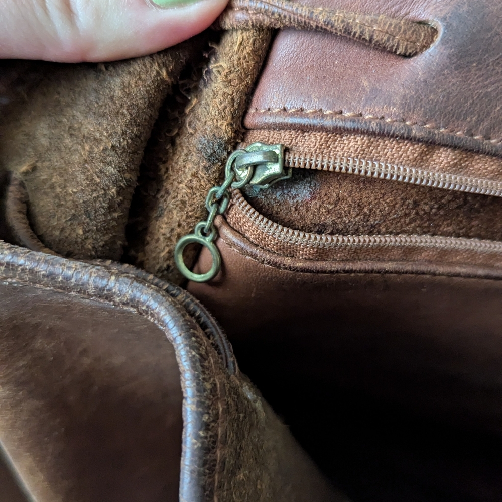 Vintage Coach Cognac Leather Backpack - Picture 14 of 16